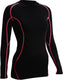 Avento compressieshirt - lange mouw - dames - zwart roze - maat 42