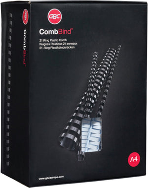 Gbc combbind bindruggen zwart - a4 - 28 mm - 50 stuks
