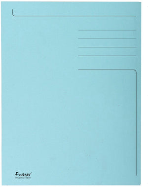 Exacompta 50x forever® bedrukte map met 3 kleppen - 280gm2 - 24,5x35 cm voor folio - lichtblauw - 449006e
