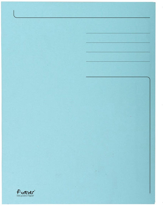 Exacompta 50x forever® bedrukte map met 3 kleppen - 280gm2 - 24,5x35 cm voor folio - lichtblauw - 449006e