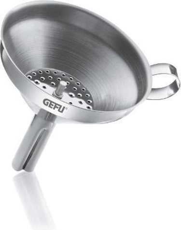 Gefu versare vultrechter - rvs trechter met zeef - 10,5 cm