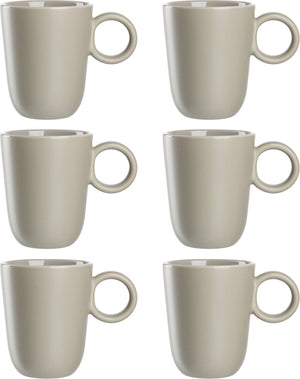 Leonardo roma mok 400ml beige - set 6