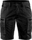 Blåkläder blaklader dames service short met stretch 7149-1845 - zwart - c40