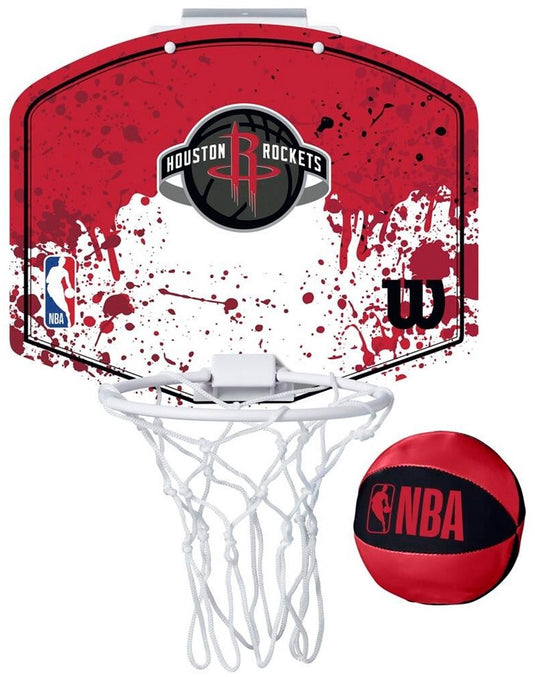 Wilson team mini hoop nba rockets set met bal en mini basket veelkleurig