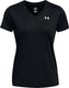 Under armour tech ssv- solid-blk dames sportshirt - zwart - wit