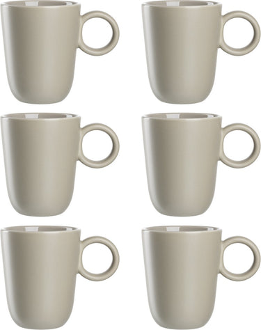 Leonardo roma mok 400ml beige - set 6
