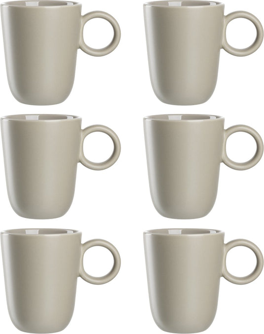 Leonardo roma mok 400ml beige - set 6