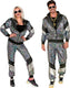 Finidi trainingspak disco jaren 80 zilver reflecterend