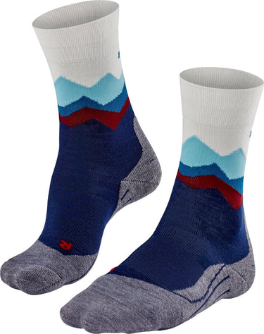 Falke tk2 anti-blaar dik wol functioneel materiaal wandelsokken dames blauw - maat 35-36