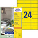 Universele etiketten avery 3451 70x37mm geel