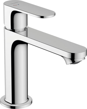 Hansgrohe rebris s - wastafelmengkraan - ééngreeps bediening - coolstart energiebesparend - met trekwaste - 110mm maat - chroom