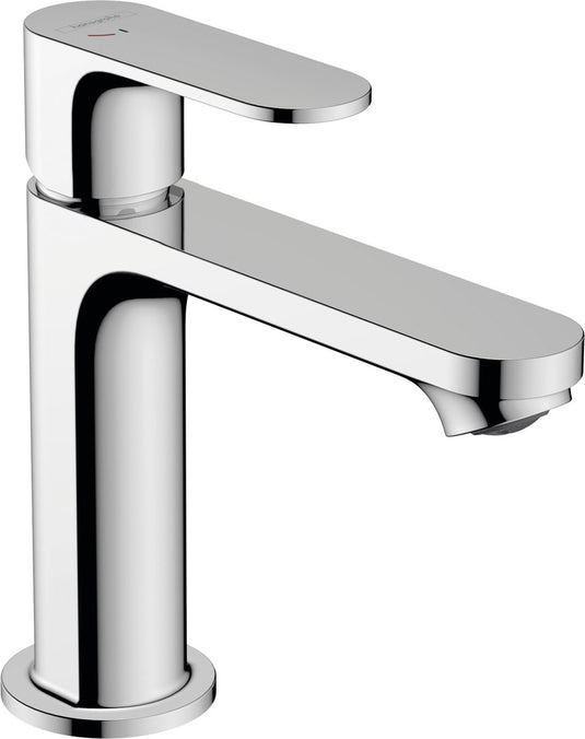 Hansgrohe rebris s - wastafelmengkraan - ééngreeps bediening - coolstart energiebesparend - ecosmart+ waterbesparend - met trekwaste - 110mm maat - chroom