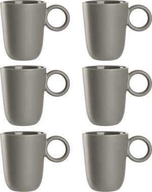 Leonardo roma mok 400ml taupe - set 6
