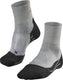 Falke tk2 cool short anti-blaar dik lyocell functioneel materiaal wandelsokken heren grijs - maat 44-45