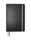 Kangaro notitieboek - pure croco - a5 - lijn - 2 stuks - zwart - k-pm610024skz