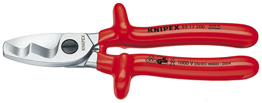 Knipex kabelschaar 1000v vde met dubbele snijkanten
