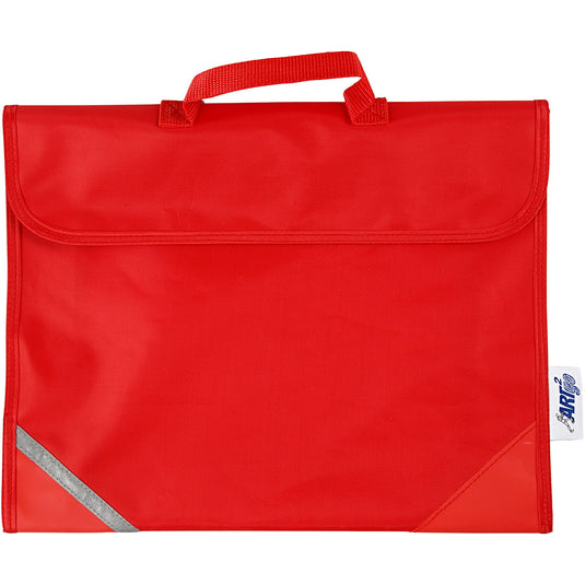 Schooltas, d: 9 cm, afm 36x29 cm, rood, 1 stuk