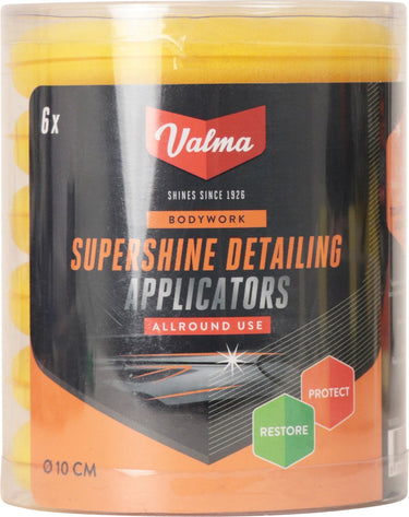 Valma supershine detailing applicators – krasvrije applicators - herbruikbaar -geschikt voor auto interieur exterieur - 6 stuks