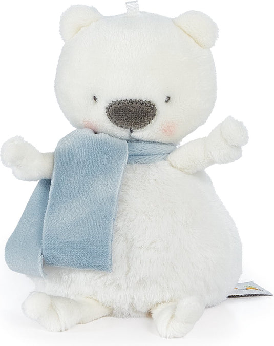 Bunnies by the bay roly poly boris the polar bear knuffel - knuffeldier - geborduurde details - ijsbeer - 13 cm - wit