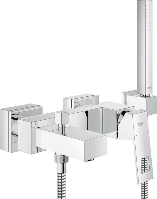 Grohe eurocube badkraan - met badset - 15cm - chroom - 23141000