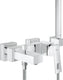 Grohe eurocube badkraan - met badset - 15cm - chroom - 23141000