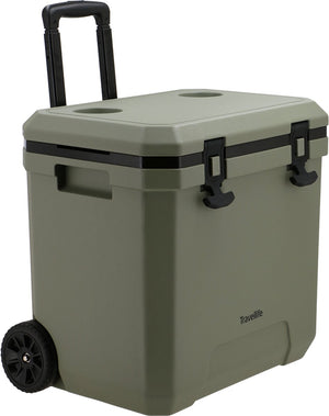 Travellife magnus koelbox 36l groen met wielen - houdt 48 uur koel - geschikt voor 1,5l flessen - robuust en hoogwaardig