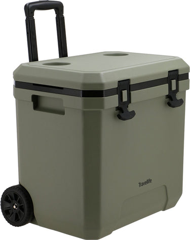 Travellife magnus koelbox 36l groen met wielen - houdt 48 uur koel - geschikt voor 1,5l flessen - robuust en hoogwaardig