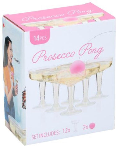Eddy toys prosecco pong 14-delig - beerpong voor vrouwen - bierpong - drankspel - drank spelletjes