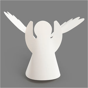 Creativ Company Wrap around engelen H: 10 5 cm Ø 7 cm 230 g wit 25 stuks 1 doos