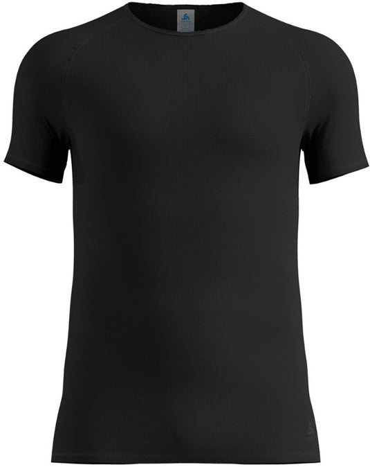 Odlo active light base layer shirt met ronde hals en korte mouwen - mannen - zwart - m