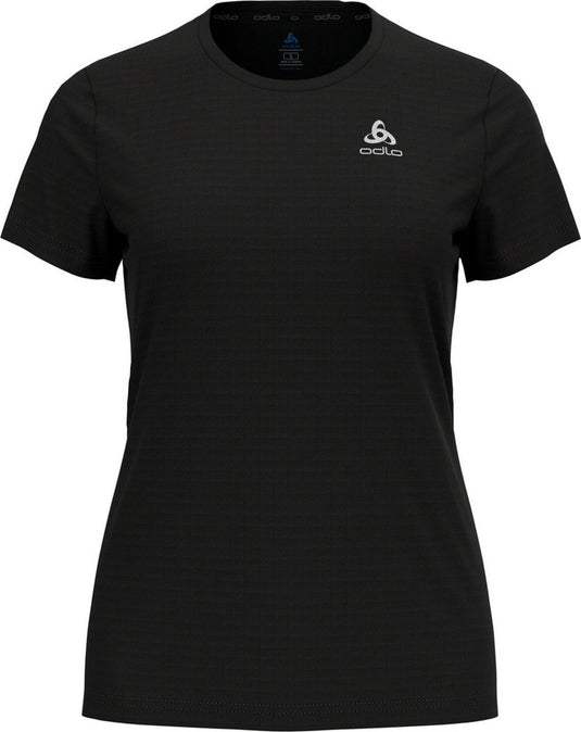 Odlo essential flyer hardloopshirt - vrouwen - zwart - xs
