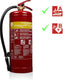 Smartwares 10.015.05 - brandblusser schuim 6l - incl ophangbeugel - brandklasse ab - bsi gecertificeerd