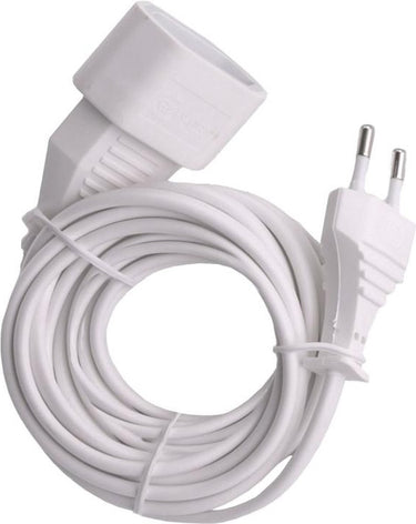 Q-link verlengsnoer - euro - h03vvh2-f - 2 x 0.75 mmâ² - wit - 5 m