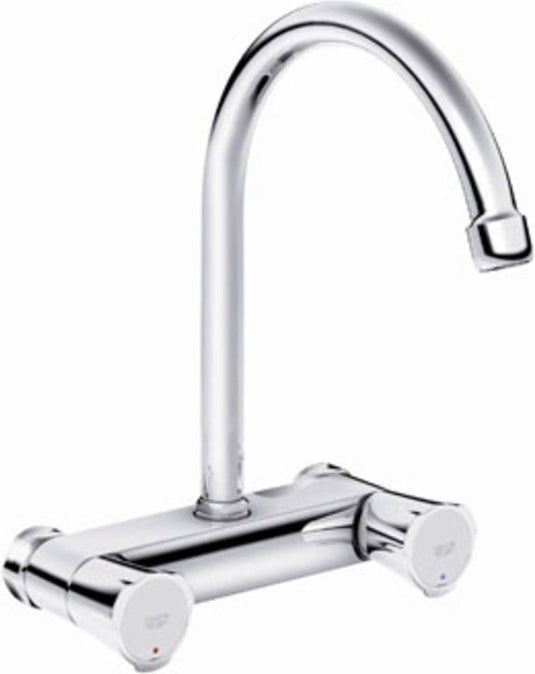 Grohe costa-l keukenkraan - wandmontage - hoge uitloop - 360° draaibereik - zonder koppelingen - chroom