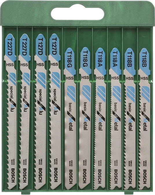 Bosch decoupeerzaagbladen - 10 delig - metaal