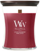 Woodwick hourglass medium geurkaars - spiced blackberry - 60 branduren