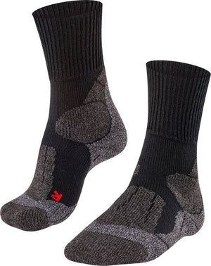 Falke tk1 anti-blaar dik wol functioneel materiaal wandelsokken heren zwart - maat 46-48