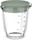 Mepal glas maatbeker met deksel chef it - 500 ml - maataanduiding - vaatwasmachine-. magnetron- en ovenbestendig - bakspullen - nordic sage