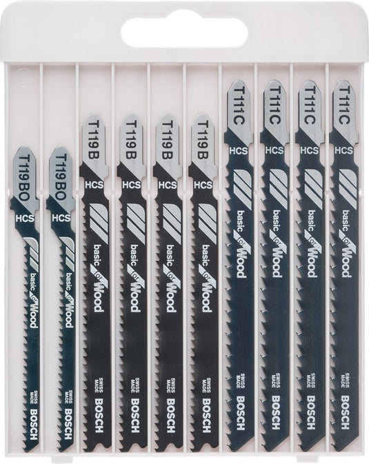 Bosch 10-delige decoupeerzaagbladenset basic for wood