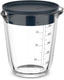 Mepal glas maatbeker met deksel chef it - 500 ml - maataanduiding - vaatwasmachine-. magnetron- en ovenbestendig - bakspullen - navy