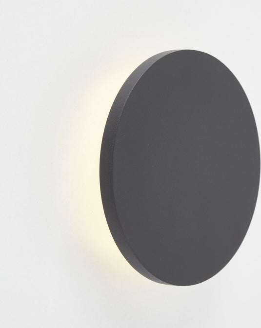 Brilliant shadow - wandlamp - led 6w 3000k - rond - zwart