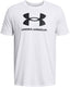 Under armour ua sportstyle logo update ss-wht heren sportshirt - wit - zwart