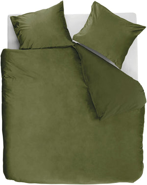 Ambiante velvety dekbedovertrek - tweepersoons - 200 x 200 220 cm - groen