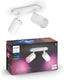 Philips hue fugato opbouwspot - wit en gekleurd licht - 2-spots - wit