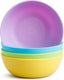 Munchkin multi gekleurde kommetjes voor kinderen - vrolijke kleurtjes - magnetron- en vaatwasserbestendig - per 4 stuks