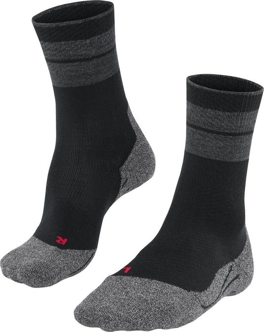Falke tk stabilizing anti-blaar dik wol functioneel materiaal wandelsokken heren zwart - maat 44-45