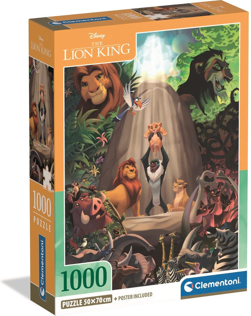 ギャラリービューアに画像をロードする, Clementoni puzzel - the lion king - 1000 stukjes - inclusief poster
