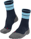 Falke tk stabilizing anti-blaar dik wol functioneel materiaal wandelsokken heren blauw - maat 46-48