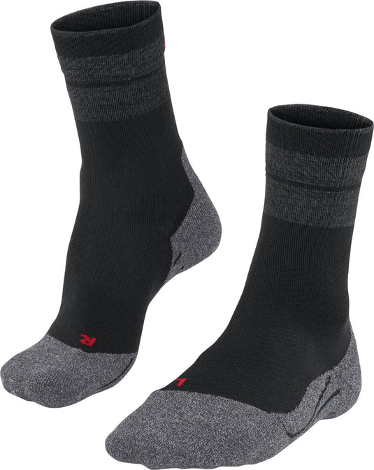 Falke tk stabilizing anti-blaar dik wol functioneel materiaal wandelsokken dames zwart - maat 35-36