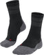 Falke tk stabilizing anti-blaar dik wol functioneel materiaal wandelsokken dames zwart - maat 35-36
